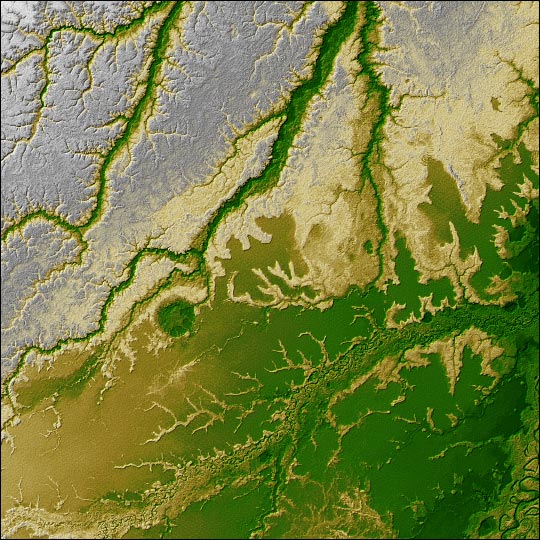 Topographic Map of the Iturralde Structure, Bolivia - related image preview