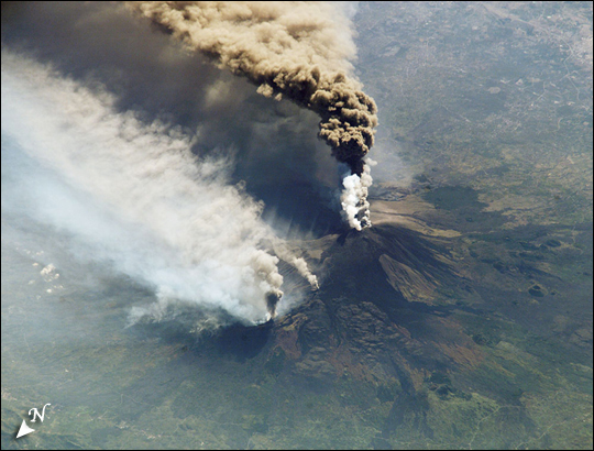 Spectacular View of Etna from the International Space Station