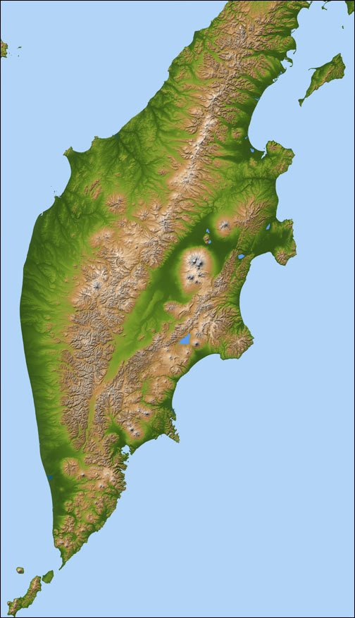 Terrain Map, Kamchatka Peninsula - related image preview