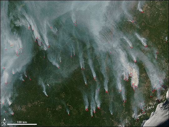Fires in Southeastern Russia