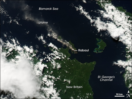 Activity on Rabaul Volcano, New Britain