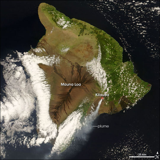 Plume from Kilauea Volcano