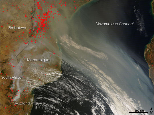 Fires in Mozambique, Zimbabwe, and South Africa - related image preview