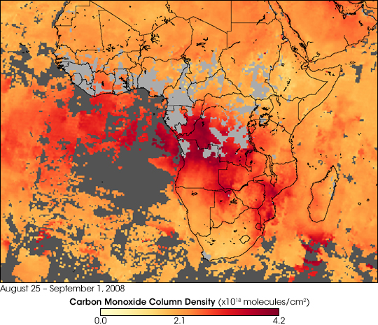 Carbon Monoxide over Africa