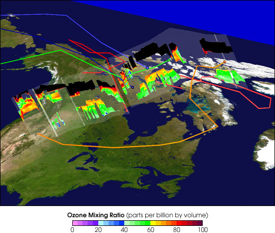 NASA Studies High Springtime Ozone Levels Over Canada and the Arctic