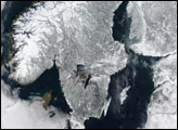 Scandinavian Peninsula in Winter