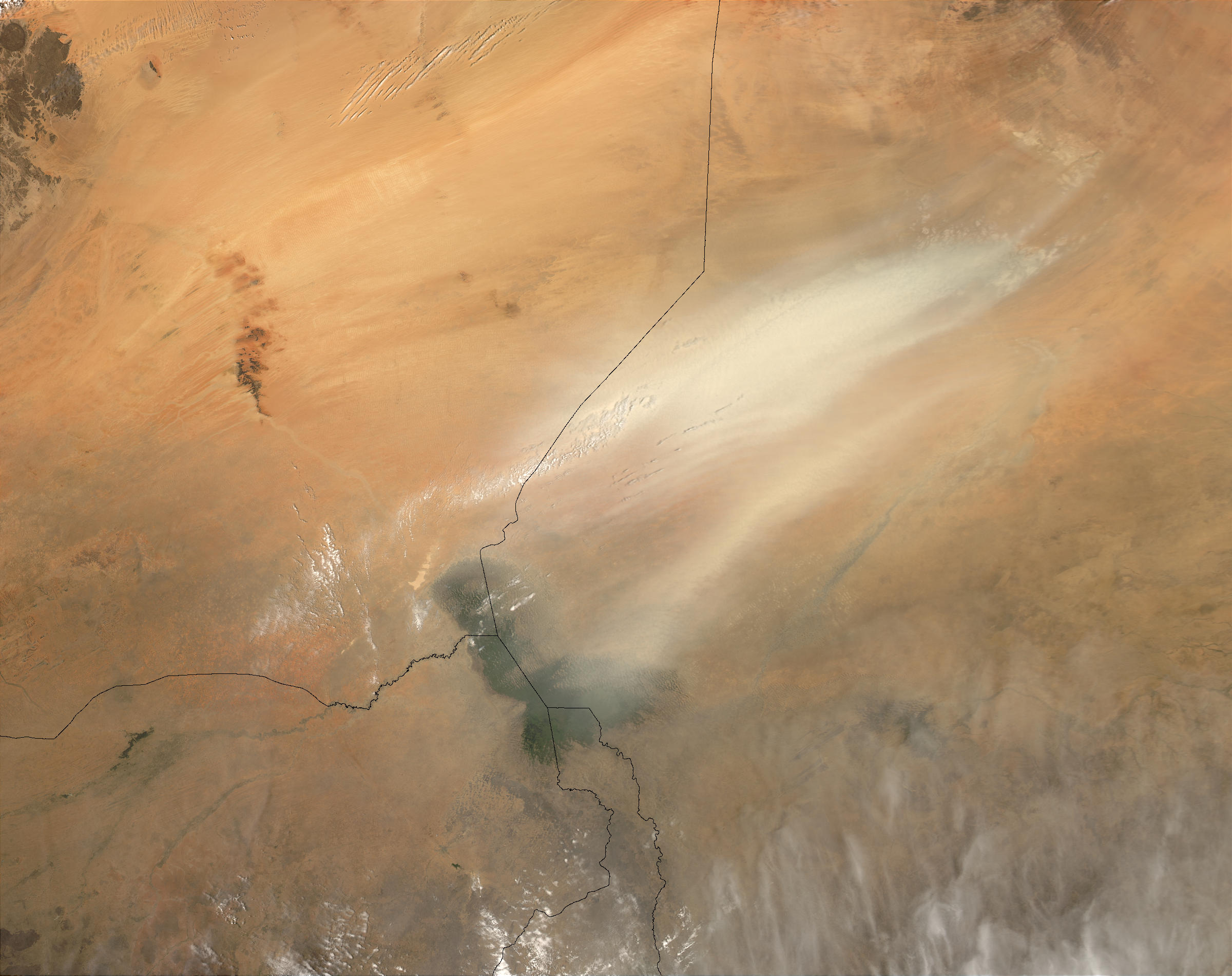 Dust Storm over Lake Chad - related image preview