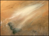 Dust Storm over Lake Chad