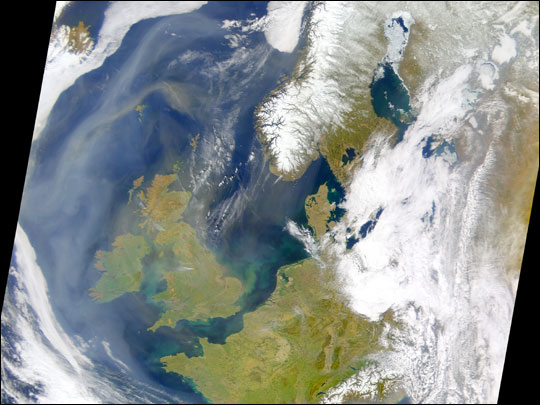 Haze Shrouds the United Kingdom