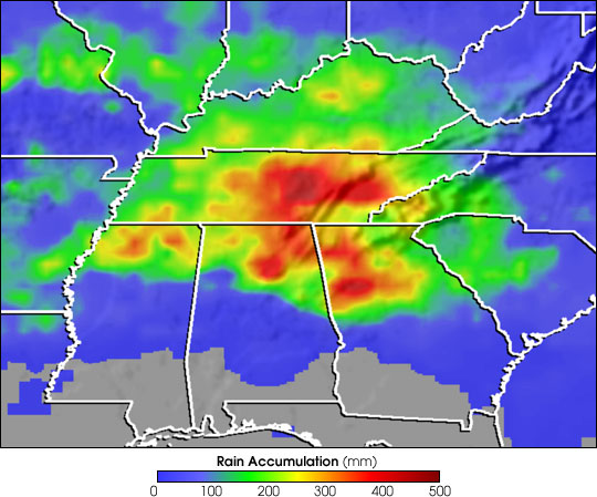 Rains Soak the Southeast