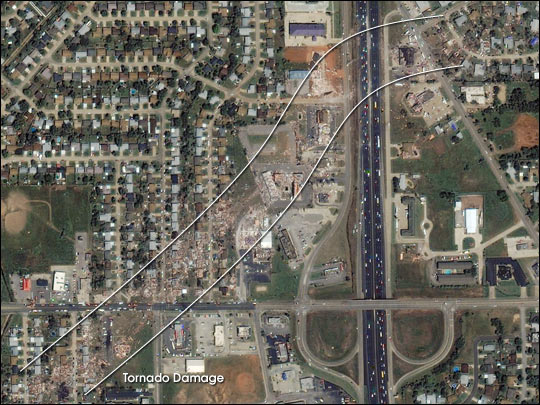 moore tornado path