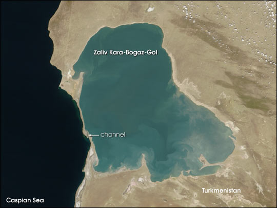 Water regime of the region of the Kara-Bogaz-Gol gulf.