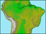 Topography of South America