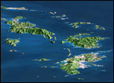 Perspective Image of the Virgin Islands, Caribbean