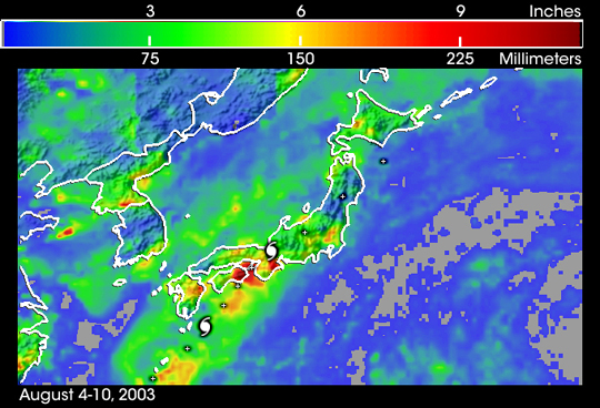 Typhoon Etau Sweeps Across Japan