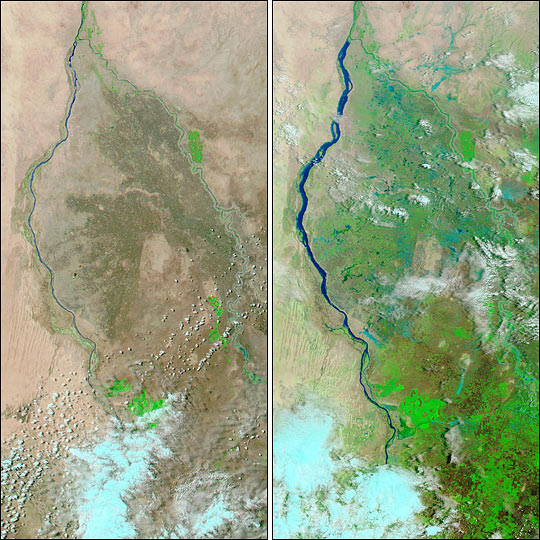 Flooding along the White Nile, Sudan