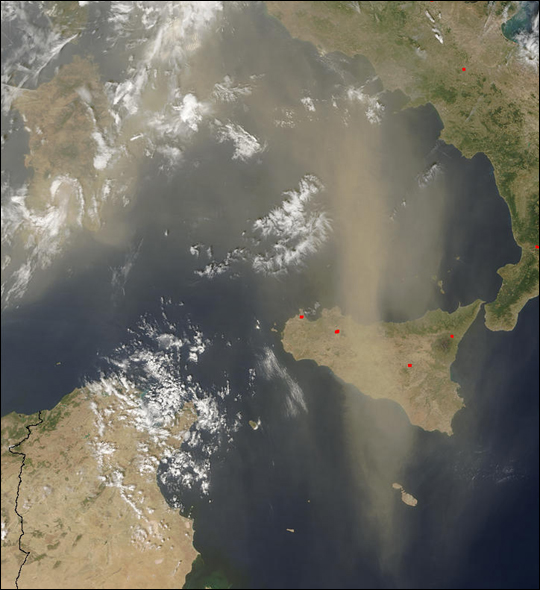Saharan Dust over Italy