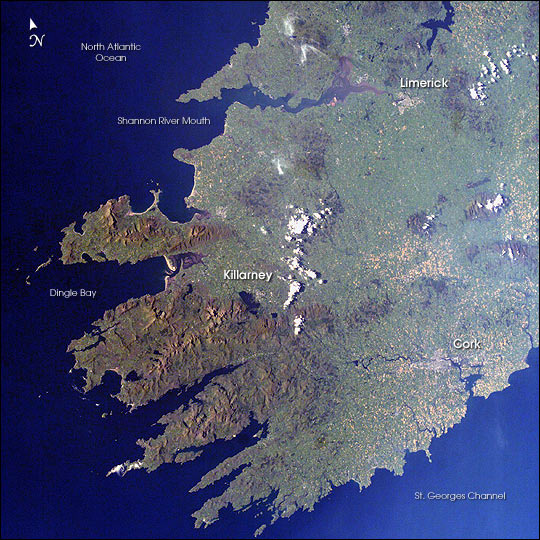 Southwestern Ireland as seen from the International Space Station - related image preview