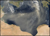 Dust Storm over the Mediterranean