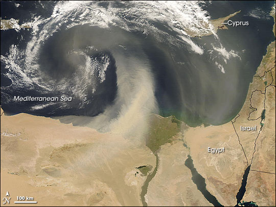 Dust Storm off Egypt