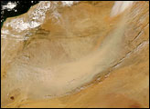 Dust Over the western Sahara Desert