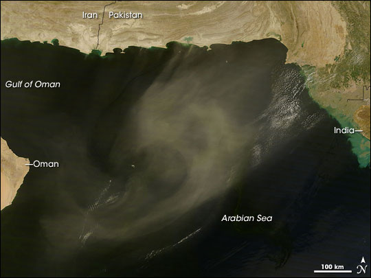 Dust Over the Arabian Sea