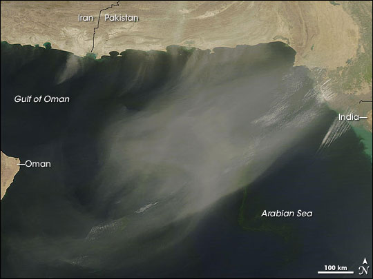 Dust Over the Arabian Sea