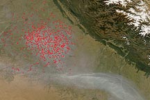 Fires in Northwest India 