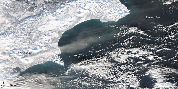 Plume from Koryaksky Volcano