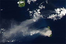 Plume from Soufriere Hills Volcano