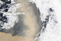 Dust Plume off Egypt