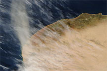 Dust Plume off Libya