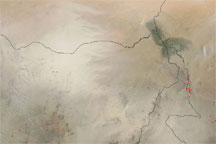 Dust Plumes over Central Africa