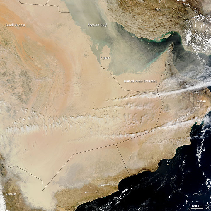 Dust over the Arabian Peninsula