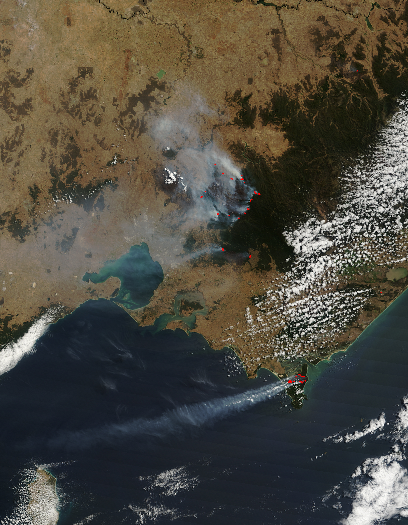 Bushfires around Melbourne, Australia