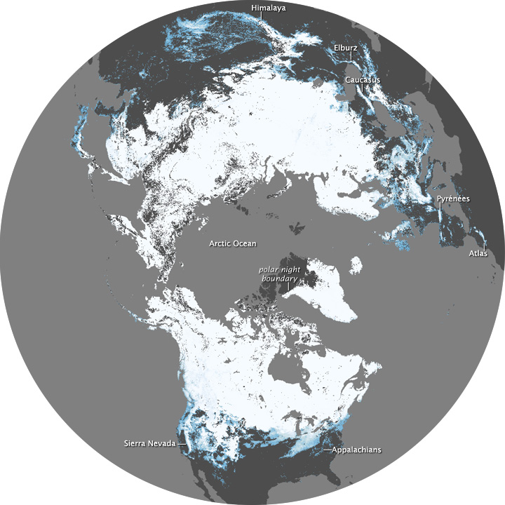 Snow Cover, December 2008 and February 2009