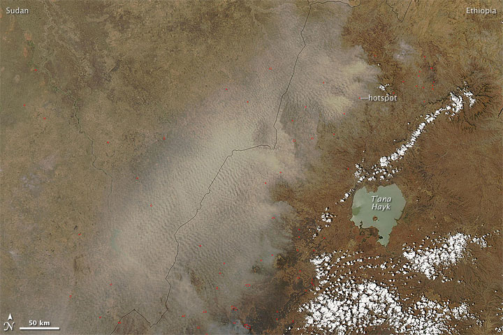 Haze over the Ethiopia-Sudan Border