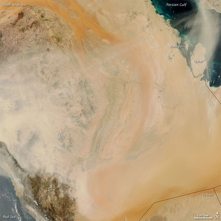 Dust Storm over the Arabian Peninsula