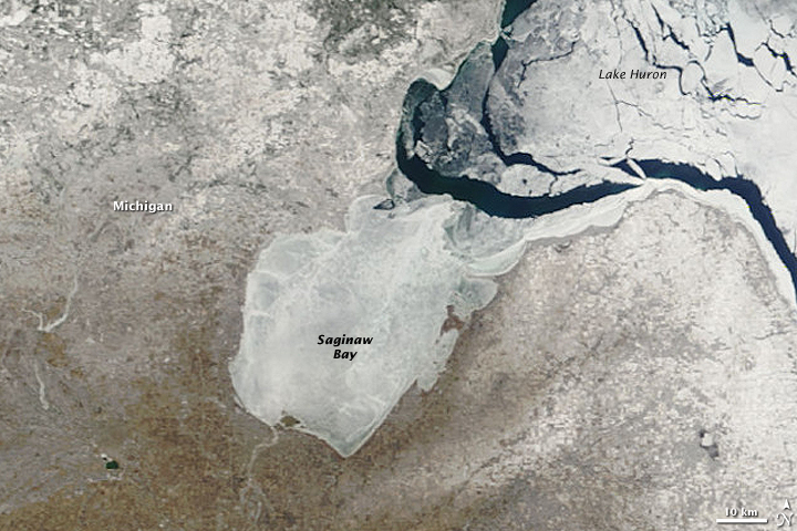 Ice on Saginaw Bay, Lake Huron