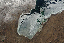 Ice on Saginaw Bay, Lake Huron