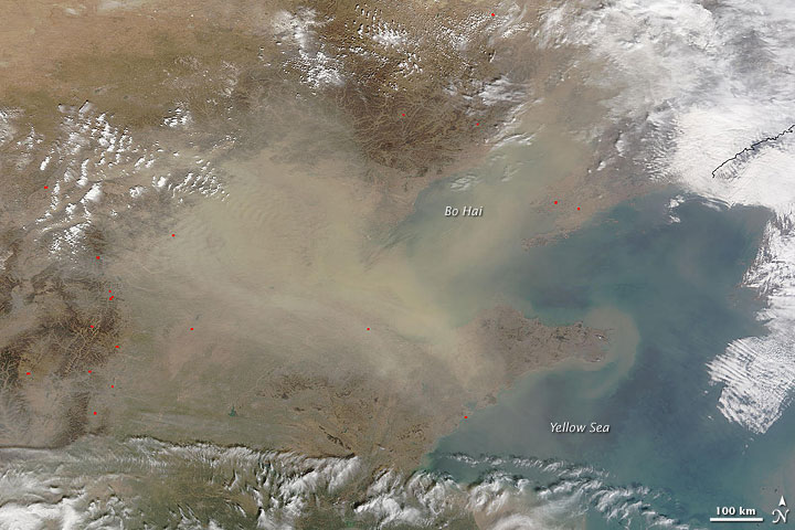 Dust over Eastern China