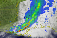 Severe Thunderstorms over Mississippi - selected image