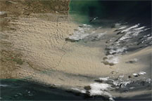 Dust Plumes off Argentina