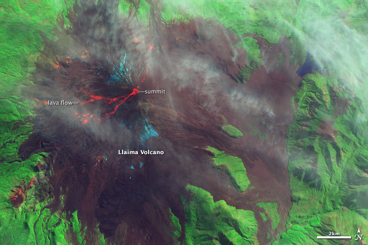 Eruption from Llaima Volcano, Chile