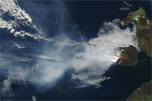 Eruption on Isla Fernandina