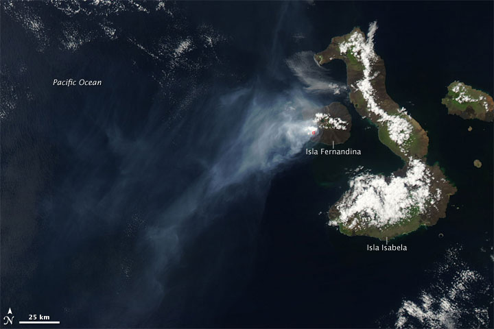 Eruption on Isla Fernandina