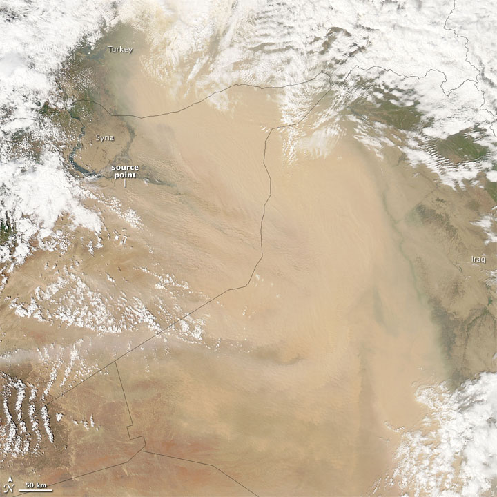 Dust Plumes over Iraq