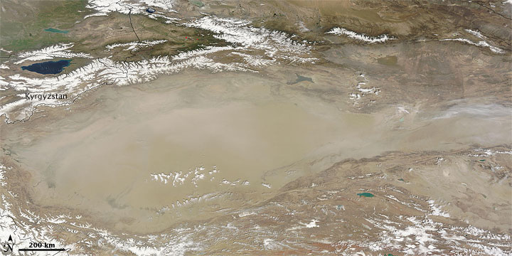 Dust Storm in the Taklimakan Desert