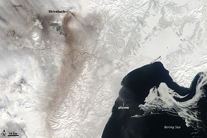 Plume from Shiveluch Volcano