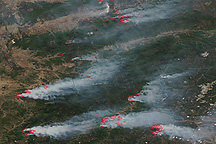 Fires in Russia and Mongolia